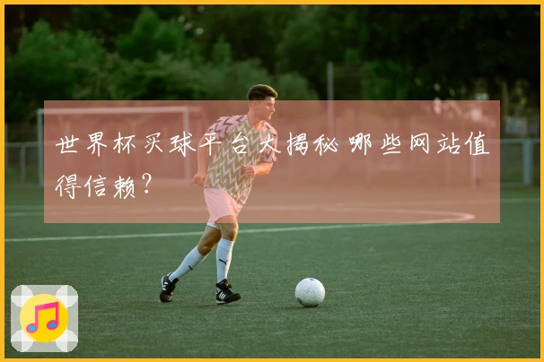 世界杯买球平台大揭秘 哪些网站值得信赖？